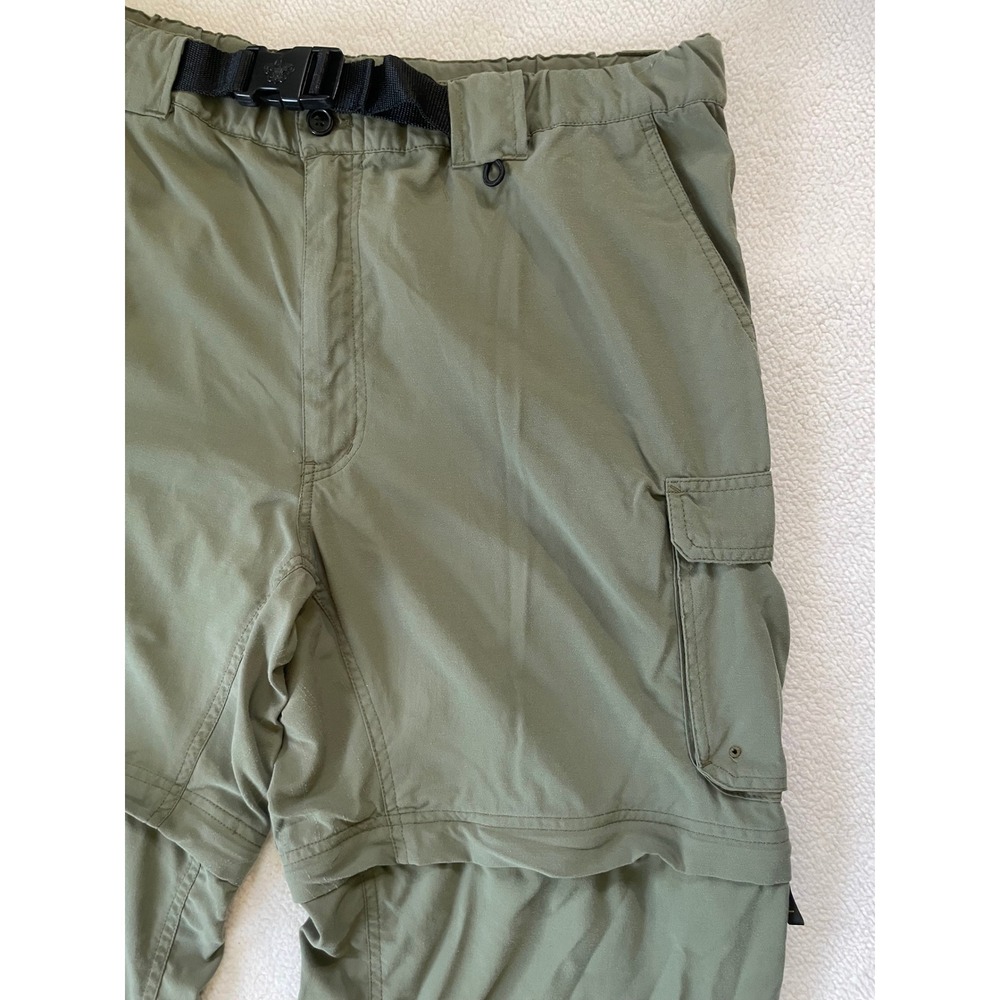 Boy Scouts of America Mens Large Switchback Uniform Pant Green Convertible Cargo - Picture 10 of 16